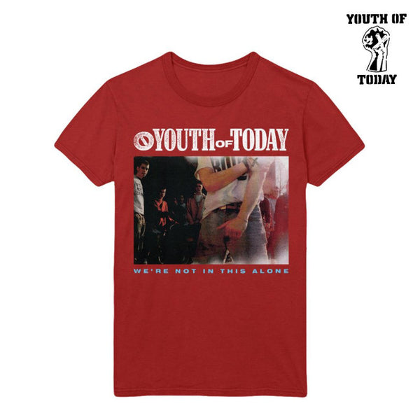 【お取り寄せ】Youth Of Today /ユース・オブ・トゥデイ - We're Not In This Alone Tシャツ(レッド)