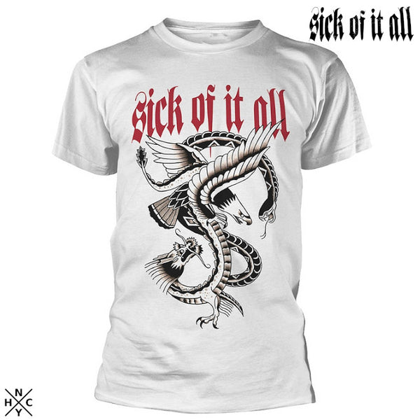 【お取り寄せ】Sick of It All / シック・オブ・イット・オール Eagle Tシャツ(ホワイト)