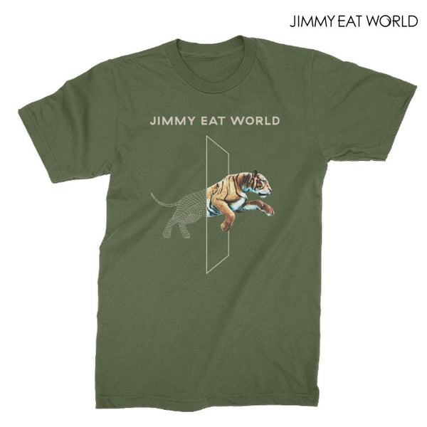 【お取り寄せ】Jimmy Eat World /ジミー・イート・ワールド - Tiger Tシャツ (ミリタリーグリーン)