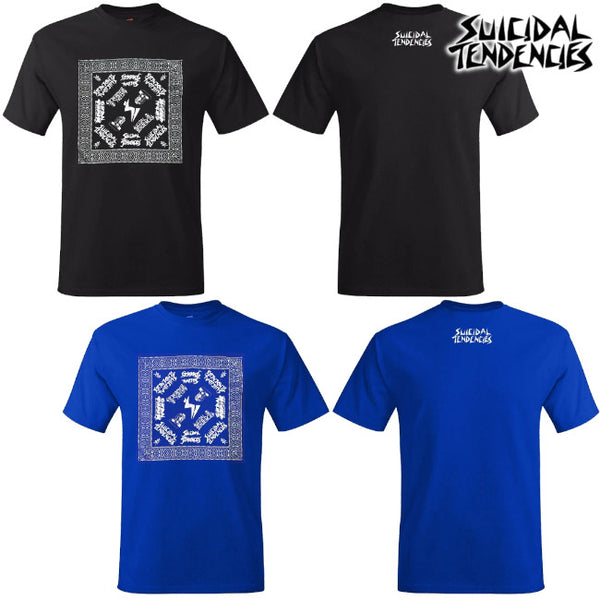【品切れ】【お取り寄せ】期間限定 Suicidal Tendencies /スイサイダル・テンデンシーズ - TSLB Logos-Bandana Tシャツ(2カラー)