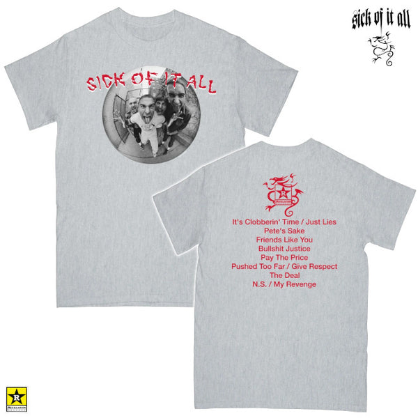【お取り寄せ】Sick of It All / シック・オブ・イット・オール SOIA ｘ BJ PAPAS Tシャツ(グレー)
