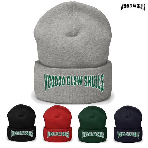 【お取り寄せ】Voodoo Glow Skulls / ヴードゥー・グロウ・スカルズ - Green Logo 刺繍ロゴ・ビーニー・ニット帽 (5色)