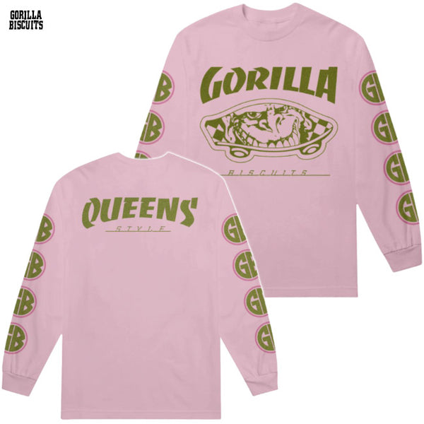 【お取り寄せ】Gorilla Biscuits /ゴリラ・ビスケッツ - Queens Style ロングスリーブ・長袖シャツ(ピンク)