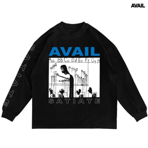 【お取り寄せ】Avail / アヴェイル - Satiate Album ロングスリーブ・長袖シャツ(ブラック)