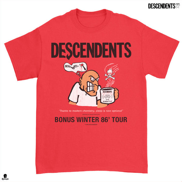 【お取り寄せ】Descendents / ディセンデンツ - Bonus Winter Tour '86 Tシャツ(レッド)