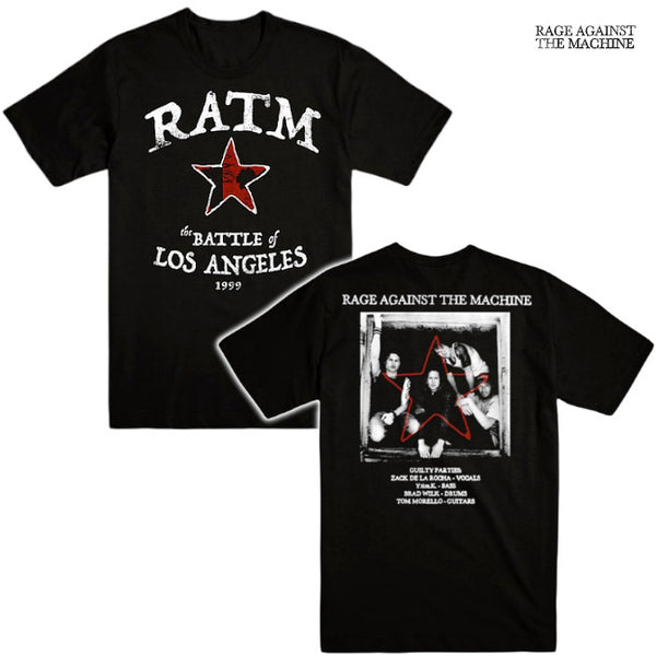 【お取り寄せ】Rage Against the Machine / レイジ・アゲインスト・ザ・マシーン - BATTLE STAR Tシャツ(ブラック)