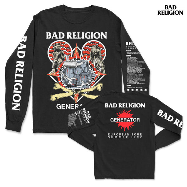 【お取り寄せ】Bad Religion / バッド・レリジョン - Generator Blindfold ロングスリーブ・長袖シャツ(ブラック)