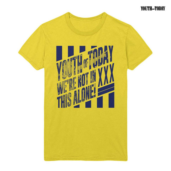 【お取り寄せ】Youth Of Today / ユース・オブ・トゥデイ - We're Not In This Alone Tシャツ(イエロー)