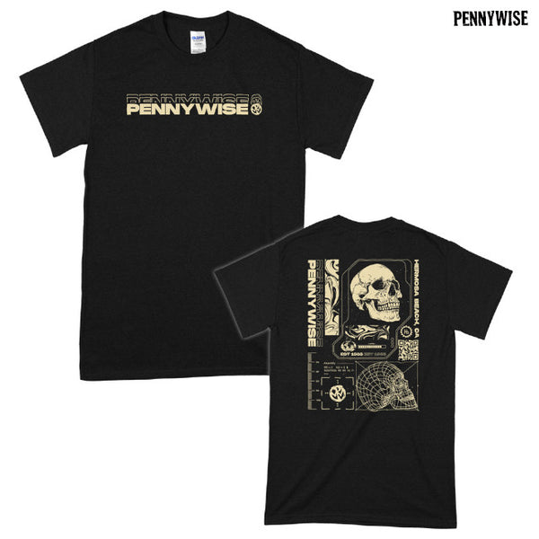 【お取り寄せ】Pennywise / ペニーワイズ - X-Ray Skull Tシャツ (ブラック)