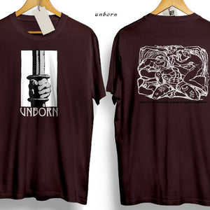 Unborn / アンボーン - OAKEN GROVE Tシャツ(マルーンブラウン)