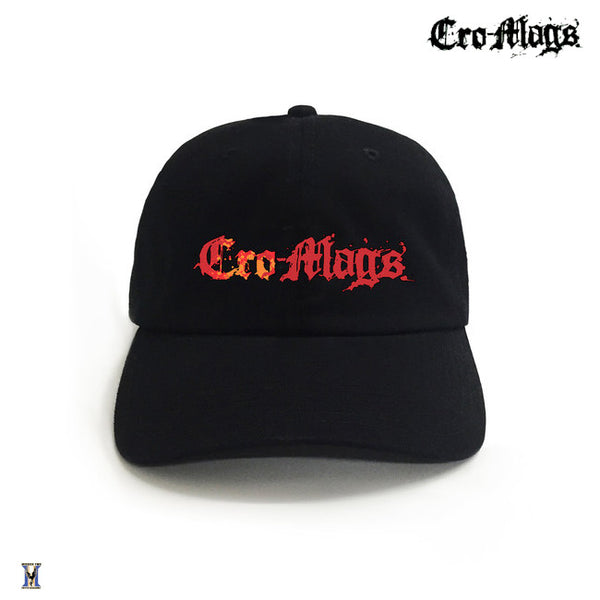 【即納】【廃盤】【早い者勝ち！】Cro-Mags / クロ-マグス - Fire Logo スナップバック・キャップ(ブラック)
