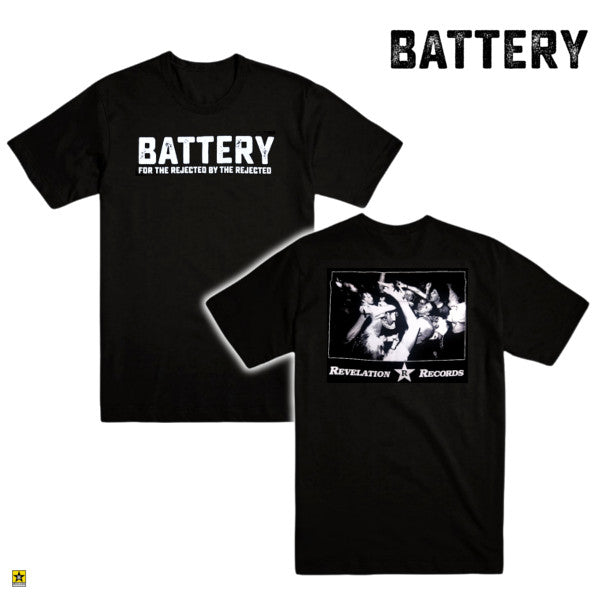 【即納】【在庫限り】Battery / バッテリー - For The Rejected By The Rejected Tシャツ(ブラック)