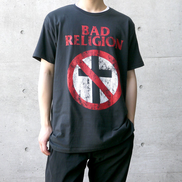 【即納】【廃盤】Bad Religion / バッド・レリジョン - Vintage Crossbuster Tシャツ(ヴィンテージブラック)