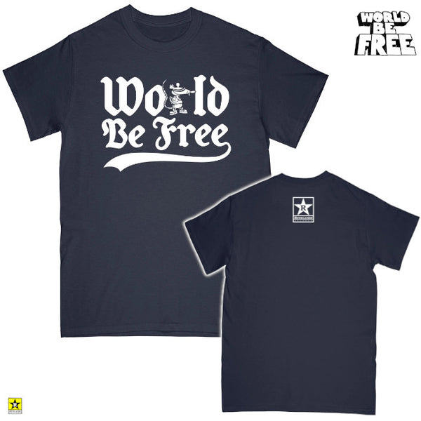 【お取り寄せ】World Be Free / ワールド・ビー・フリー - REV RAT Tシャツ(ネイビー)