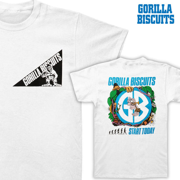 【即納】Gorilla Biscuits /ゴリラ・ビスケッツ - Jungle Tシャツ(ホワイト)