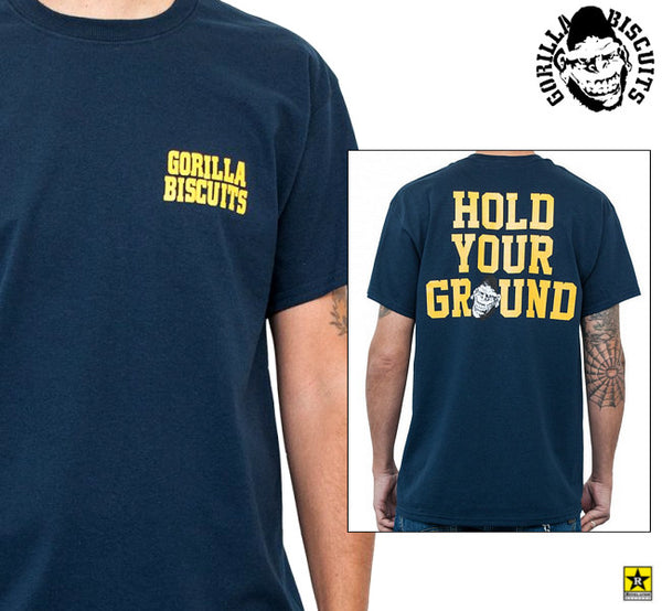 【お取り寄せ】Gorilla Biscuits / ゴリラ・ビスケッツ - Hold Your Ground Tシャツ(ネイビー)
