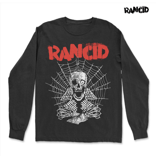 【お取り寄せ】RANCID / ランシッド - Spiderweb ロングスリーブ・長袖シャツ (ブラック)