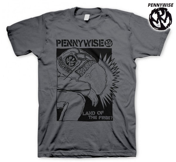 【お取り寄せ】Pennywise /ペニーワイズ - Land Of The Free Tシャツ (チャコール)