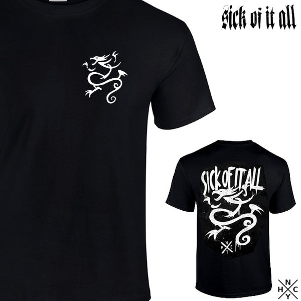 【お取り寄せ】Sick of It All / シック・オブ・イット・オール Painted Dragon Tシャツ(ブラック)