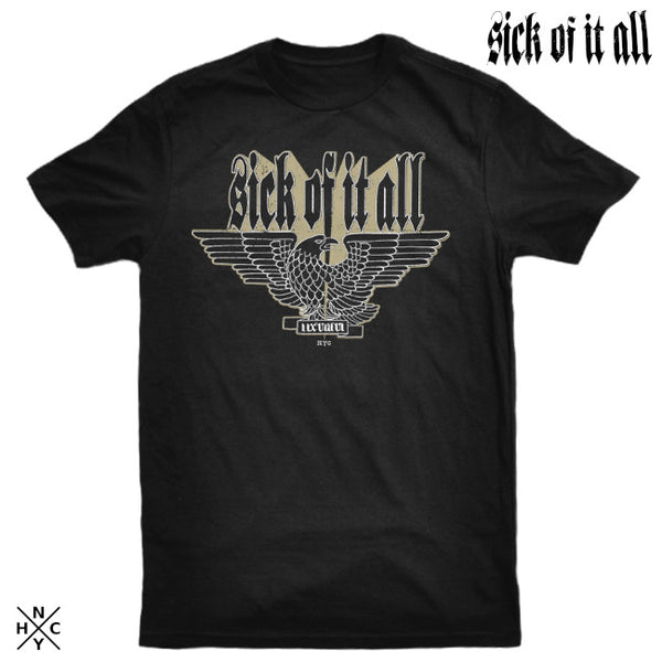 【完売】Sick of It All / シック・オブ・イット・オール Outline Eagle Tシャツ(ブラック)