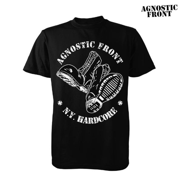 【お取り寄せ】Agnostic Front / アグノスティック フロント - Boots Skinhead Tシャツ (ブラック)