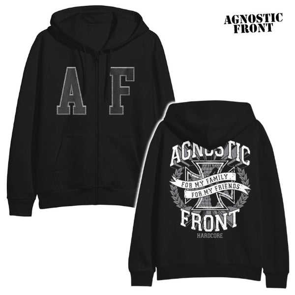 【お取り寄せ】Agnostic Front/アグノスティック フロント - AF ジップアップパーカー (ブラック)