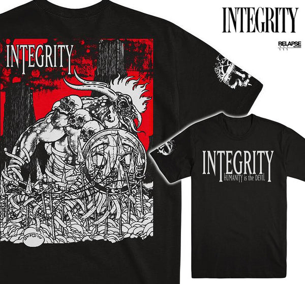 【お取り寄せ】INTEGRITY /インテグリティ - HUMANITY IS THE DEVIL Tシャツ（ブラック