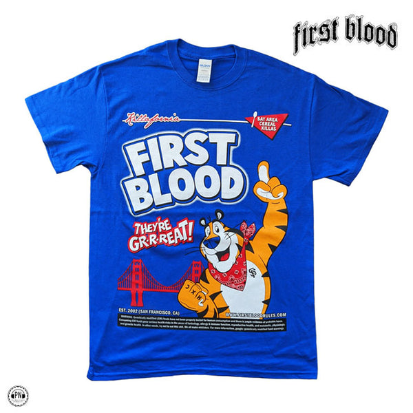 【即納】【廃盤】【早い者勝ち！】First Blood /ファーストブラッド - They're Great Tシャツ(ブルー)