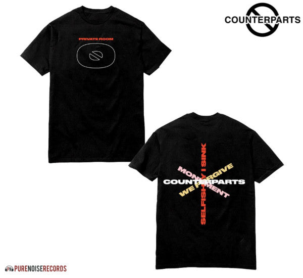 【お取り寄せ】Counterparts /カウンターパーツ - Track List Tシャツ(ブラック)