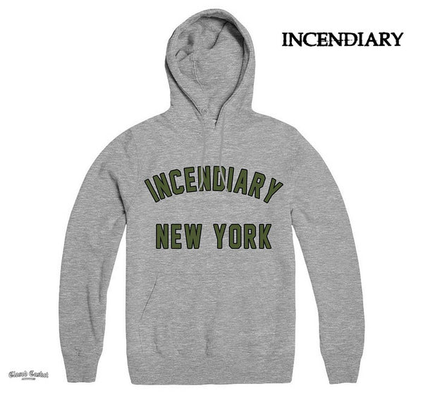 【お取り寄せ】Incendiary / インセンダイアリー - NEW YORK プルオーバーパーカー(グレー)