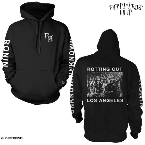 【お取り寄せ】Rotting Out/ロッティング・アウト - Roninプルオーバーパーカー(ブラック)