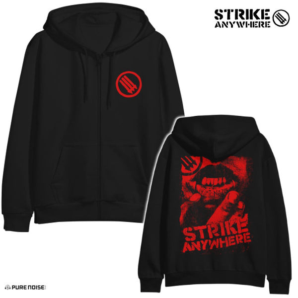 【お取り寄せ】Strike Anywhere / ストライク・エニウェア - Fight Nazis ジップアップパーカー(ブラック)