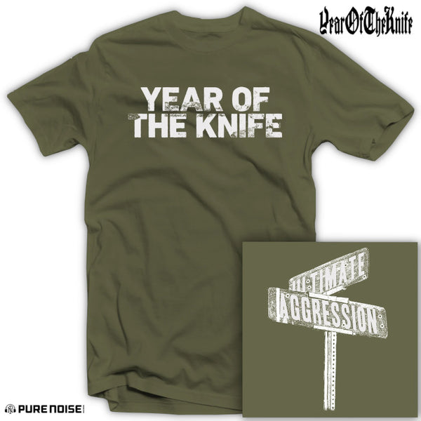 【お取り寄せ】Year Of The Knife / イヤー・オブ・ザ・ナイフ - STAB Tシャツ(アーミーグリーン)