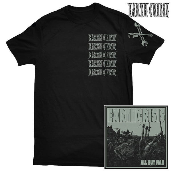 【お取り寄せ】EARTH CRISIS /アース・クライシス - ALL OUT WAR Tシャツ(ブラック)