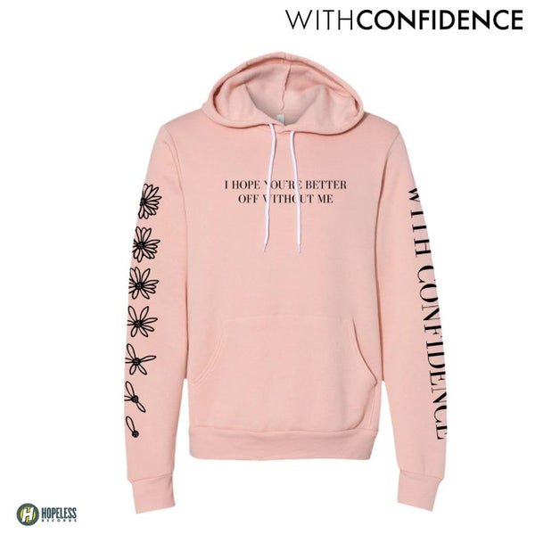 【お取り寄せ】With Confidence / ウィズ・コンフィデンス - Without Me Tシャツ(ピンク)