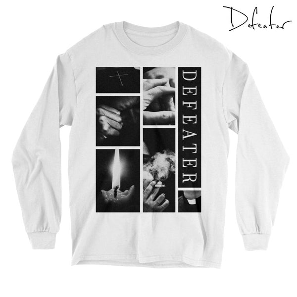 【お取り寄せ】Defeater / デフィーター - Collage ロングスリーブ・長袖シャツ(ホワイト)
