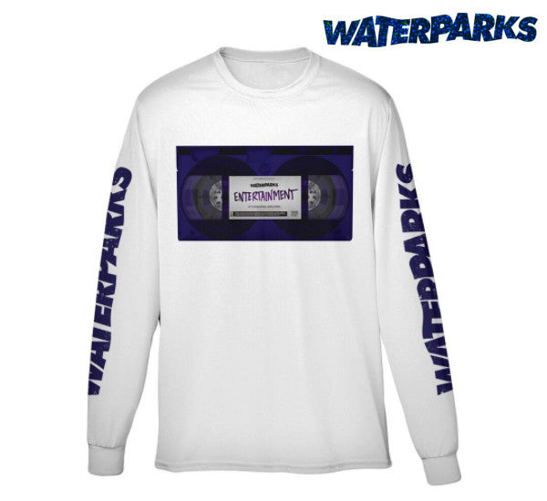 【品切れ】Waterparks/ウォ-ターパークス - VHS Entertainment Tape ロングスリーブ・長袖シャツ(ホワイト)