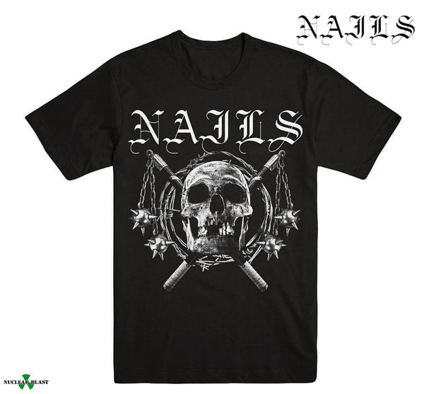 【お取り寄せ】NAILS / ネイルズ - SKULL AND MACES Tシャツ(ブラック)