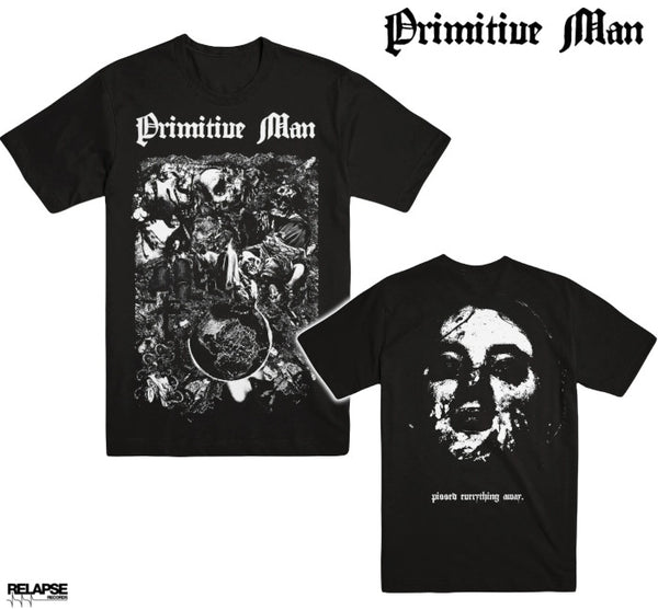 【お取り寄せ】Primitive Man / プリミティヴ・マン - WORLD DECAY Tシャツ(ブラック)
