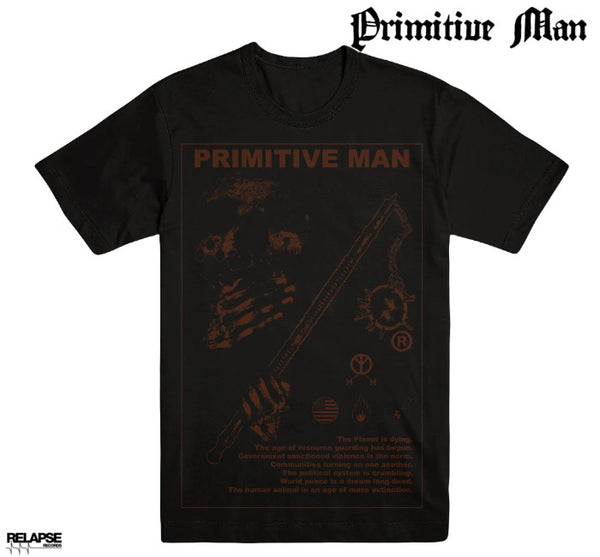 【お取り寄せ】Primitive Man / プリミティヴ・マン - MACE PROPAGANDA Tシャツ(ブラック)