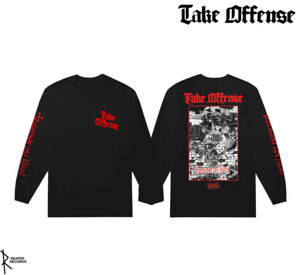 【お取り寄せ】Take Offense/テイク・オフェンス - Tensions ロングスリーブ・長袖シャツ(ブラック)