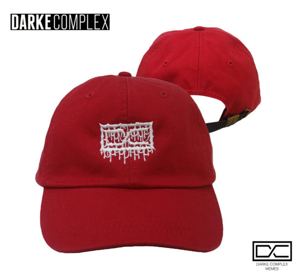 【お取り寄せ】Darke Complex /ダーク・コンプレックス - DC Drip ダッドハット・キャップ (レッド)