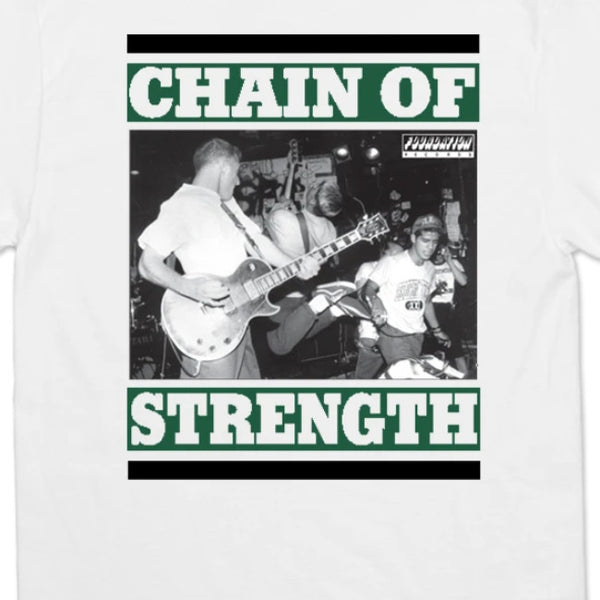【お取り寄せ】Chain of Strength / チェイン・オブ・ストレングス - WHAT HOLDS US Tシャツ(ホワイト)