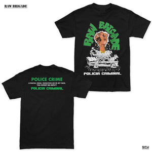 【お取り寄せ】Raw Brigade / ロウ・ブリゲイド - POLICE CRIME Tシャツ(ブラック)