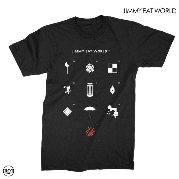 【お取り寄せ】Jimmy Eat World  /ジミー・イート・ワールド - Surviving Icons Tシャツ (ブラック)