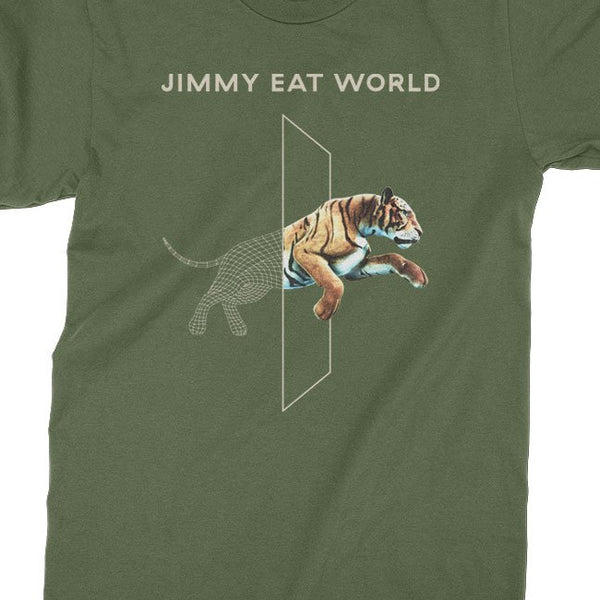 【お取り寄せ】Jimmy Eat World /ジミー・イート・ワールド - Tiger Tシャツ (ミリタリーグリーン)