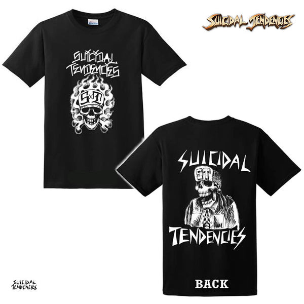 【期間限定】 Suicidal Tendencies /スイサイダル・テンデンシーズ - OG FlipSkull Tシャツ(ブラックxホワイト)