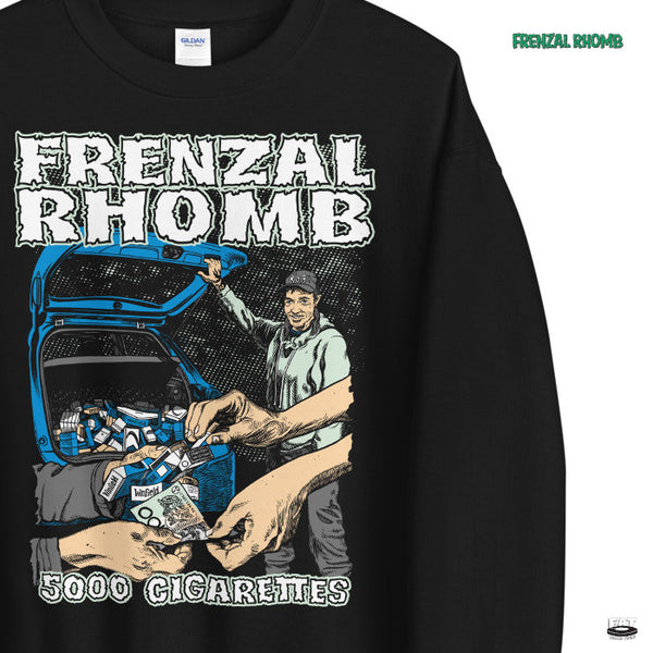 【お取り寄せ】Frenzal Rhomb / フレンザル・ロム - 5000 Cigarettes クルーネック・トレーナー (ブラック)