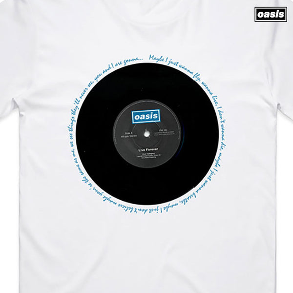 【お取り寄せ】Oasis / オアシス - LIVE FOREVER SINGLE Tシャツ(ホワイト)