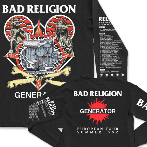【お取り寄せ】Bad Religion / バッド・レリジョン - Generator Blindfold ロングスリーブ・長袖シャツ(ブラック)